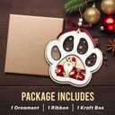 2 x Cat Ornaments 2025 - Acrylic & Wooden Christmas Hanging Ornaments - Cat Lover Gifts for Women, Lady, Crazy, Owner - Kitten Ornaments for Christmas Tree