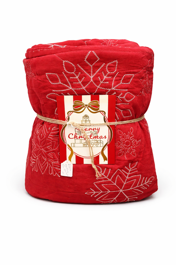 Christmas  Blanket, Red Snowflake Cozy Holiday Blanket Soft Fuzzy Plush Blankets for Couch Sofa Bed Lounging, Ideal Gifts for Adults Wife 30x40 Inches