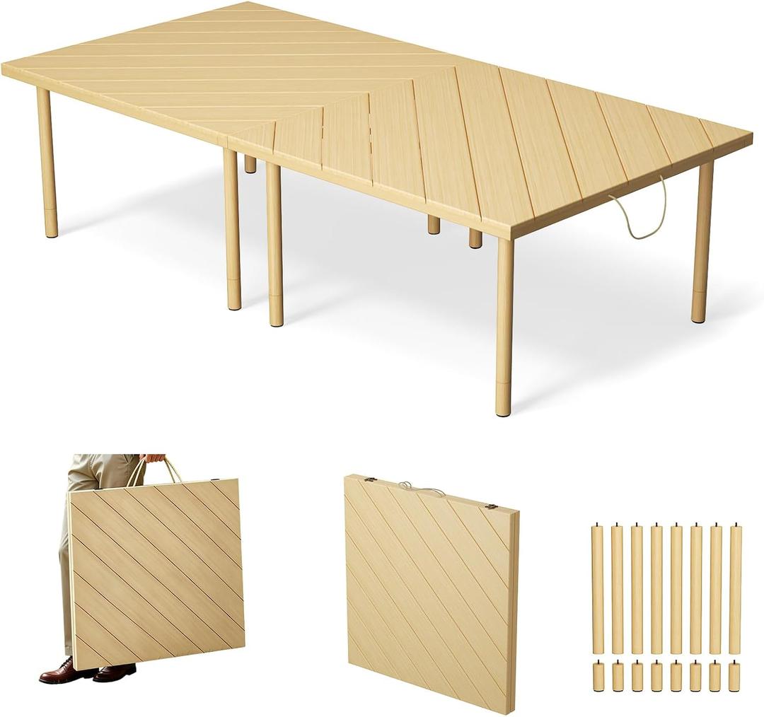 Low Picnic Table, Portable Folding Table (60"x30"), 60" x 30" x 17"