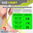 Compression Socks for Plantar Fasciitis, Achilles Tendonitis, Arthritis Relief, Ankle Brace Compression Sleeve with Foot Arch Support, Ankle Wrap for Women, Men, Swelling & Heel Pain White L-XL