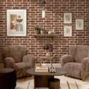 Commomy 3D Peel and Stick Brick,Ultralight Thin PVC Faux Brick Wall Panels,10 Pcs 15.74"x11.8" Fake Brick Tiles for Quick Intall Interior Kitchen,Bedroom,Living Room,RV,Not Real Brick,Not Heavy Tiles