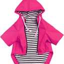Dog Raincoat rain Jacket Raincoat Dogs Waterproof Small Medium Breeds Zip Closure Storage Pocket Harness Hole Pink XL