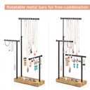 SRIWATANA Jewelry Organizer Stand, Extra Tall Necklace Holder Jewelry Holder, Gift Idea (Carbonized Black & Black)