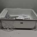 8" Deep Stainless Steel Cat Litter Tray with Lid Extra Large Litter Box for Big Cats XL Metal Litter Box Pan with High Wall Sides Enclosure, Non-Sticky, Anti-Leakage, Easy Cleaning (8"Deep Light Grey (1 Pack))