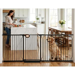90.6-95.2 Inch Extra Wide Baby Gate for Stairs Doorways
