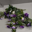 HyeFlora Artificial Flowers for Outdoors 2PCS Faux Petunias Silk Fake Flowers for Outside Planter UV Resistant Realistic Home Garden Porch Decor (Purple)