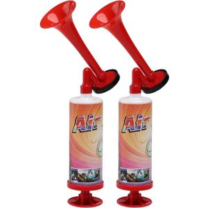 FARBIN Loud Air Horn Handheld Pump Air Horn Noisemakers for Kids Birthday Party, Football Match Sporting Events, Festival Celebrations, Fog Warning Horn Trump, 2pcs (Mini handheld horn 2pcs)