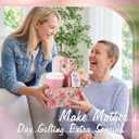 20 Pack Mother's Day 2 Cup Drink Carrier with Handle, Floral Coffee Cup Holder with Cards and Ropes, Disposable Cardboard Foldable Drink Caddy for Hot Cold Drinks, Food Delivery