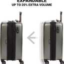 SwissGear 7272 Energie Expandable Hardside Luggage with Spinner Wheels and TSA Lock, Gunmetal, Checked-Large 27-Inch