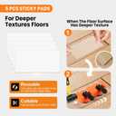 Double-Sided Heavy Duty Floor Gap Fixer Tool, Laminate Flooring Tools with Enhanced Suction Cup & 5 PCS Sticky Pads for Wood Floor, Laminate, Vinyl Plank, Hardwood