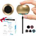 2Pack Portable Mini Speakers, Bluetooth Tiny Speakers,Wireless Micro Speaker for Phone/PC/Tablet, Rechargeable Battery, Built-in Microphone, Cute Mini Speaker with Strap to Carry, Gold