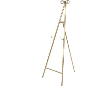 Deco 79 Metal Tall Adjustable Display Stand Easel with Bow Top, 20" x 27" x 53", Gold