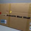 Art3d 2 Wood Slat Acoustic Panels for Wall and Ceiling - 3D Fluted Sound Absorbing Panel with Wood Finish - Walnut