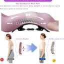 NEINEI Back Stretcher for Lower Body Comfort with Stepless Arc-Adjusting & 12 Magnets - Spinal Support Board for Muscle Relaxation and Posture Support (Black with Purple)