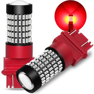 PHINLION 3156 3157 LED Red Brake Light Bulbs Super Bright 2800 Lumens 3014 103-SMD 3057 3457 4057 4157 LED Turn Signal Blinker Tail Stop Lights