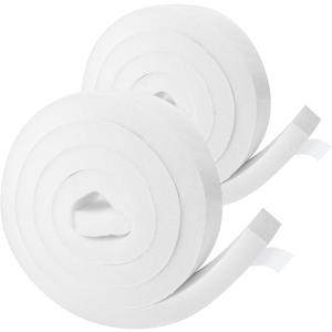 2 Rolls Air Conditioner Window Seal - PVC Foam Tape, 2 Inch x 0.8 Inch x 6.5 Ft, White, Weather Stripping for AC Window Insulation
