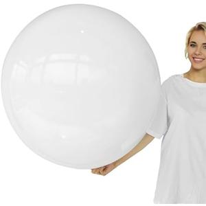 Adeyoo 36 Inch White Balloons - Giant Balloons Jumbo White Latex Balloon Extra Large Round Balloon for Christmas Wedding Bridal Birthday Bachelorette Party Decorations (4Pcs), Photo Shoot