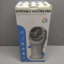 30000mAh Misting Fan Portable Battery Powered Fan with 2L Water Tank,Portable Mist Cooling Fans for Outdoor Camping Tent-120Auto Oscillating,4 Wind Speeds & Spray Modes,RGB Light Gray-Green