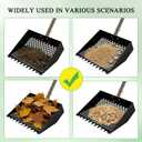 12Inch Chicken Poop Scooper 2-in-1 Coop Scoop with Adjustable Stainless Steel Handle (24-64'') Chicken Coop Rake Sand Sifting Chicken Coop Shovel for Farm Livestock Cleaning Tool