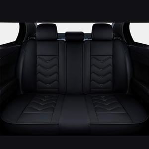Car Seat Covers in The Back Row, Stylish Sport Seat Cover, Premium Nappa Leather Car Seat Cover. Automobile Seat Covers Sets.(Pure Black)