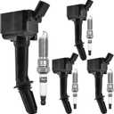 UF802 Ignition Coil Pack 12635672 and Iridium Spark Plug Set of 4 Fit for Chevrolet Cruze 2016-2019 Malibu 2016-2020 Equinox 2018-2020,Buick Encore 2016-2019,GMC Terrain 2018-2020 1.4L 1.5L L4