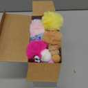 Equsion 30 Pcs Mini Cute Plush Keychain Bulk Christmas Gifts bulk Bag Purse Charm Christmas Stocking Stuffers Goodie Bag (Lovely)