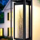 16'' LED Dusk to Dawn Outdoor Light Fixture, 3000K Porch Lights Outdoor Wall Lights with Bubble Glass, Industrial Exterior Lighting Farmhouse Wall Lantern Outside Sconce Lights for House Garage