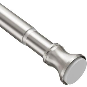 Amazer Spring Tension Shower Curtain Rod, 54-90 Inches Rust-Resistance Tension Curtain Rod Bathroom Rod, Adjustable Shower Curtain Rod No Drill, Nickel