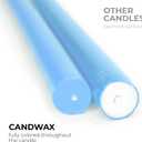 CANDWAX Light Blue 10 inch Taper Candles Set of 12 - Unscented Smokeless Dripless Tall Candlesticks - Perfect for Special Occasions, Ordinary Dinners and as Easter Candles - Light Blue Candle Sticks