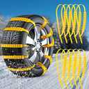 Tallew Snow Tire Chains Nylon Snow Straps for Car Tires 1.26" Width Emergency Anti Skid Car Tire Chains Universal Anti Skid Tires Chain for Truck Winter, Tyre 175 to 295 mm(0.6 x 37 Inches,20 Pcs)
