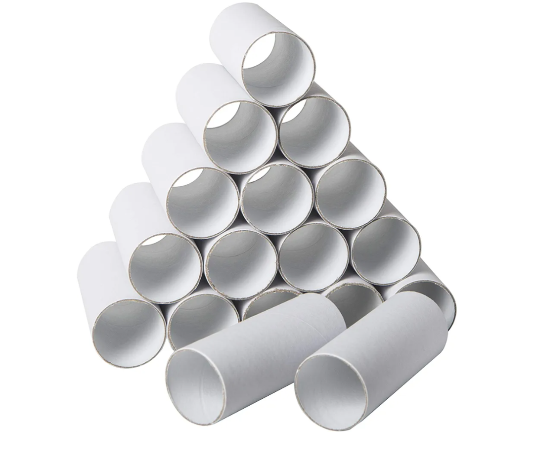 30 Pack Craft Rolls - Thick Cardboard Tubes for Crafts - Round Cardboard Tubes - Craft Tubes - Craft Round Tubes - Paper Tube for Arts & Crafts - 1.57 x 3.9 Inches - White