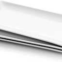 Miicol Porcelain Serving Platters Set of 3, Large Serving Trays 14 Inch, White Rectangle Plates, Ceramic Serving Dishes for Party, Restaurant, Buffet, Steak, Dessert, Salad, Fruit, Microwave Safe