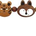 iGRATENS Baby Bjorn Bouncer Toy Bar - Toy Bar for Baby Bouncer Soft & Bliss, Easy to Attach and Remove, 360Rotating Natural Wooden Toys, Exciting Design for Curious Babies, Safari Animals