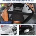 Summer Dog Car Seat for Dogs, Portable Travel Bed with Safety Restraint & Vehicle Protector, 19.3" Waterproof Washable Carrier, Seat Belt Anchor & Harness Tether, Fits Front/Back Seat
