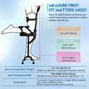 Hands Free Knee Crutch with 4-Prong Stable Base, Lightweight Aluminum Leg Support for Foot & Ankle Surgery Recovery, Left or Right Leg Walker Alternative with Replacement Pad Set,