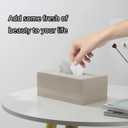 Tissue Box Cover Rectangle, Resin Facial Tissues Holder Covers Rectangular Toilet Paper Holder Case Dispenser Home Decorative for Bathroom Kitchen Bedroom Living Room Office (Beige)