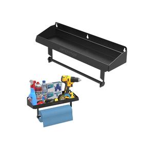 UNITEDPOWER Hand Tool Tray with Paper Holder, 2-in-1 Wall Mount Hardware Small Tools Rack, Storage Organizer for Workshop, Shed, Garage, Holds 40 lbs