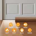 2 Pack Door Draft Stopper 36" Adjustable Under Door Draft Stopper Soundproofing 30 Inch to 36 Inch Noise Blocker Seal Large Gap up to 1.2", Easy to Install Wood Color