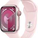 Apple Watch Series 9 [GPS, 41mm] Pink Aluminum Case with Pink Sport Band M/L