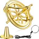Weewooday Gyroscope Balance Metal AntiGravity Spinning Top for StressRelieving, Recreational, Training Toy (Gold)