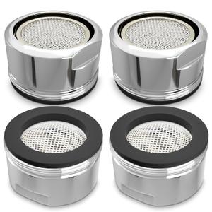 4Pcs Bathroom Faucet Aerator Replacement Set 15/16" 24mm, 2.2 GPM - Leak-Proof & Water-Saving Faucet Aerators, Rust-Resistant Bathroom Sink Aerator Replacement - Kitchen Sink Aerators, Male Connector