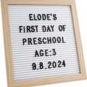 C CRYSTAL LEMON Felt Letter Message Board 10x10 Inch  336 Changeable Letterboard Letters, Numbers & Symbols  Wood Frame with Easel & Hanger for Home, Office & Announcement Display (White)