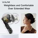 VIAIM Nano+ AI Smart Earbuds 4-in-1 Noise Cancelling Wireless Earbuds with Voice Recorder, Real-Time Translator & Transcriber, IPX5, 40H Battery Life (Silver)