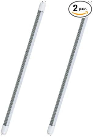 2FT Type A+B LED Tube Light 15W 4000K Cool White UL Listed 1875LM,125lm/w, 50000 Hours Lifespan,Plug and Play,Ballast Bypass,Dual-End,G13,F18T8/F20T12 Replace,2pcs