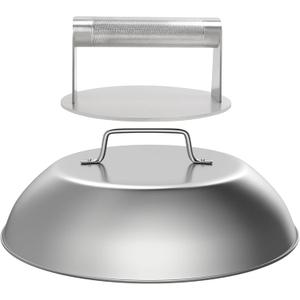 SafBbcue Griddle Accessories for Blackstone, 6.2'' Burger Press & 12'' Melting Dome, Stainless Steel Grill Burger Patty Press, Perfect for Outdoor or Family Gatherings on a Flat Top Grill
