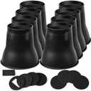 shouwuhho Bed Risers 6 inch, Heavy Duty Round Furniture Risers Lifts 6" for Table, Desk Leg, Sofa, Couch, Bed Frame Risers Supports Up to 6,000 Lbs, Black,  Pack of 8