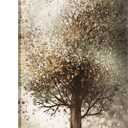 OuElegent Tree Canvas Brown Wall Art Fantasy Tree Painting Auntumn Picture Artwork for Home Office Bedroom Living Room Decor Giclee Prints Framed Ready to Hang 24x36 Inch