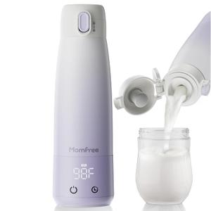 Baby Milk Warmer for Breast Formula: Cordless Portable Heating Bottle with Smart Touch LED Temperature Control | Fast Warming & Long-Lasting Battery - 12 OZ Large Capacity
