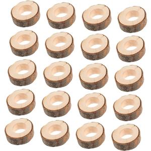 ETHZZLE 24pcs Rustic Handmade Wooden Napkin Rings for Cloth Napkins Lightweight Portable Holders with Strong Design Elegant Table Decor for Party and Valentine S Day