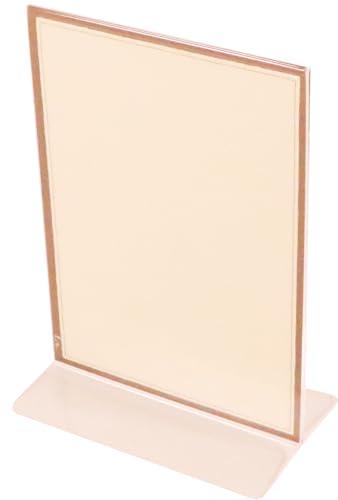 えいむ(AIM) Eimu T-Shaped Clear Menu Stand Vertical Small TS-104 20 pk 4"x 8"in